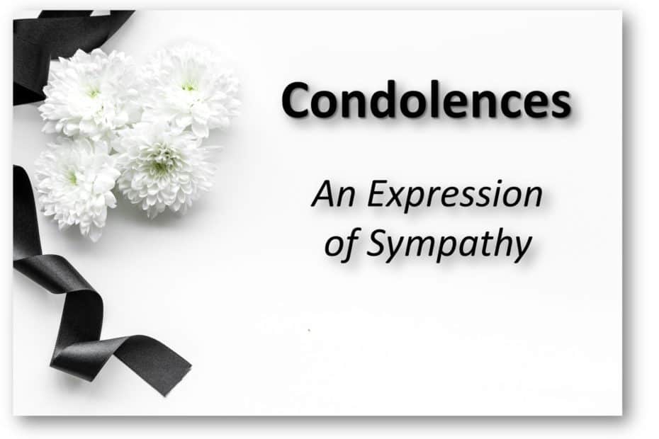 Sending condolences to an ex