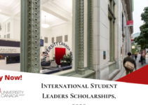 University Canada Wes International Scholarship 2021.
