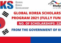 Fully Funded Global Korea Scholarship (GKS) 2021/2022.