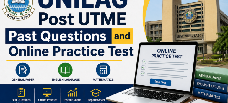 UNILAG Post UTME Past Questions and Online Practice Test